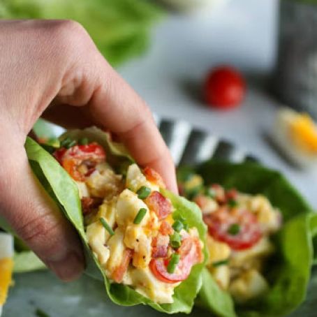 BLT Egg Salad Lettuce Wraps